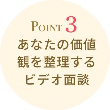 Point3:あなたの価値観を整理するビデオ面談