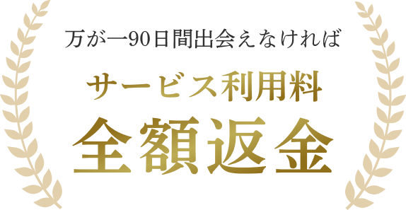 万が一90日間出会えなければサービス利用料全額返金